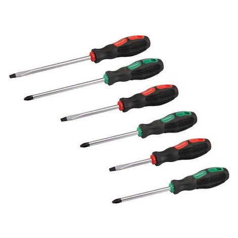 Silverline Set di cacciavite svasato e a croce Pozidriv ad uso generale 6pz 6 pz