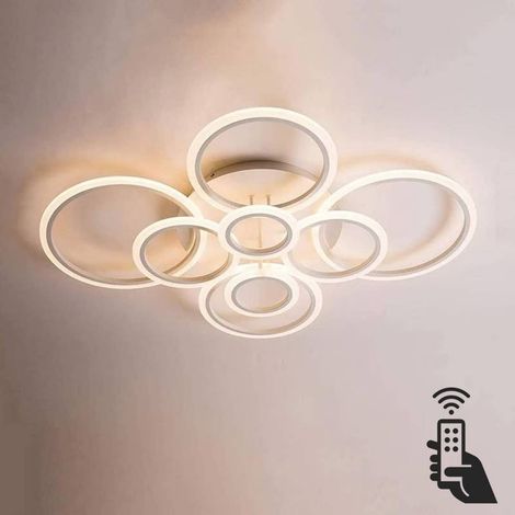 Luminaria CYCLE 8 aros, 160W, CCT, 0-10V, mando+WiFi, blanco, 3000-4000-6000K (1/5)