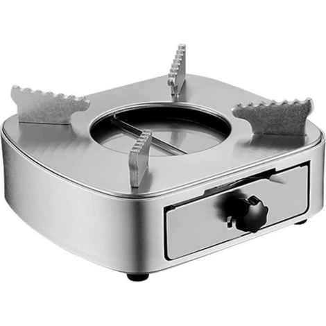 Mini Réchaud à Gaz De Camping Portable, Brûleur Coupe-vent Réglable En Acier Inoxydable, Réchaud De Camping Mini Pique-niqu (1/4)