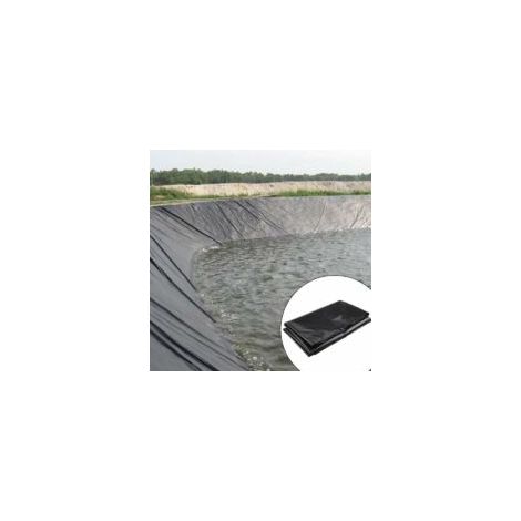 Feuille lourde en caoutchouc noir (2M x 3M) doublure de bassin à poissons piscines de jardin membrane HDPE - RWLiner pour bassin