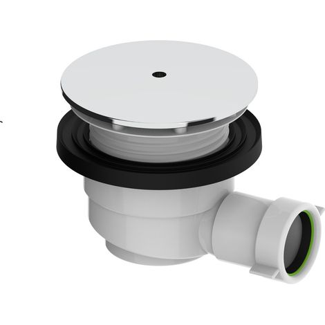 Siphon Uberlaufgarnitur für Duschwannen aus verchromtem ABS Ercos Solilux BRPIL2  Chrom