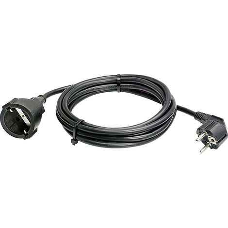 AS Schwabe 50202 Strom Verlängerungskabel  16 A Schwarz 2.00 m H05VV-F 3G 1,5 mm²