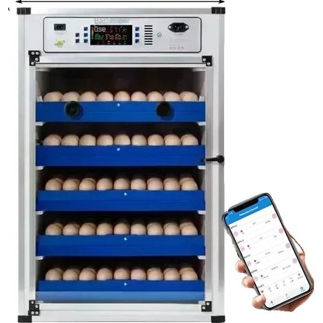 Incubadora de huevos, gran capacidad, doble fuente de alimentación, 340 huevos, AC220V y DC12V (1/2)