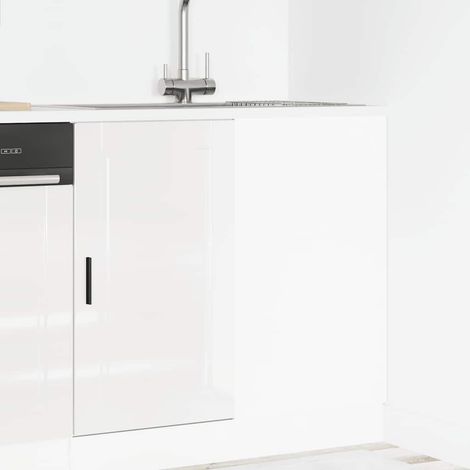 Armoire de cuisine-Meuble de cuisine-Armoire de rangement Porto blanc brillant bois ingénierie 885195 (1/5)