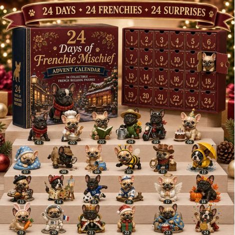 Christmas Advent Calendar 2026 - 24-Day French Bulldog Mischief - D - 3D Version