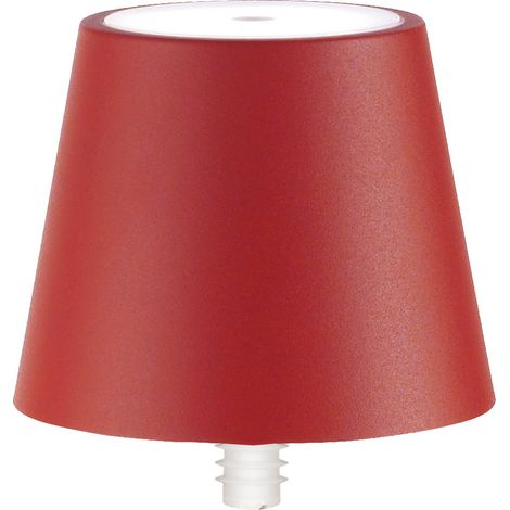 Lampada a led Poldina STOPPER di Zafferano ricaricabile e portatile colore Rosso con batteria fino a 12 ore (1/5)