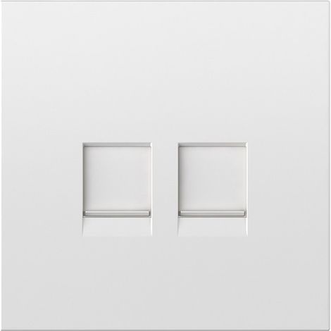 Tapa para 2 puertos RJ45 sin conector blanco mate Simon 360 (1/5)