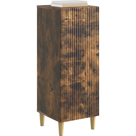 Sideboard/Anrichte/Buffet Geräucherte Eiche 33 x 34,5 x 90 cm Holzwerkstoff LXWW548353 (1/5)