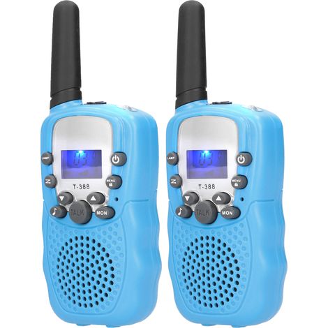 Talkie-walkie portable pour enfants, émetteur-récepteur radio bidirectionnel avec écran LCD, jouet interphone pour enfants (2 pièces) (1/5)