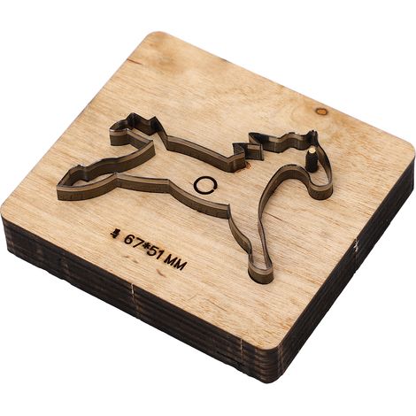 Découpe Cuir Forme Cheval Découpe Emporte-pièce Acier Allié Bord Net Moule Poinçon 67x51mm (1/5)