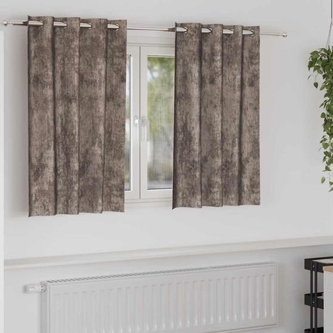 Samtvorhänge mit Vorhängen 2 pcs Cappuccino 140 x 140 cm Samt