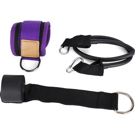 Élastiques Fitness pour Cours d'Éducation Physique - Entraînement Jambes avec Anneau de Cheville Violet (1/5)