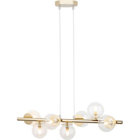 Suspension AVOLA dorée 7 globes verre G9 12W Sigma (1/2)