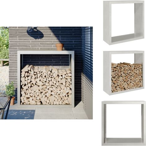 Portant de bois de chauffage 100x40x100 cm acier inoxydable - Support De Bois De Chauffage - Supports De Bois De Chauffage - Magasin De Bûches - Stockage De Bûches (1/5)