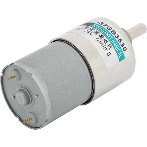 Moteur à engrenages CC 24V XD-37GB3530, réducteur miniature 5 tr/min, couple élevé, aimant permanent, moteur lent basse vitesse pour bricolage et automatismes. (1/5)