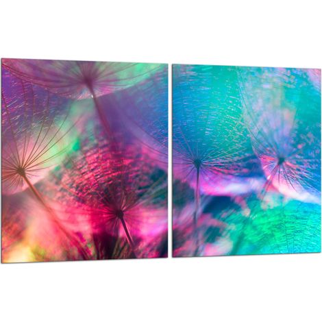 2 plaques de protection en verre pour cuisinière 40x52 fleurs (1/5)