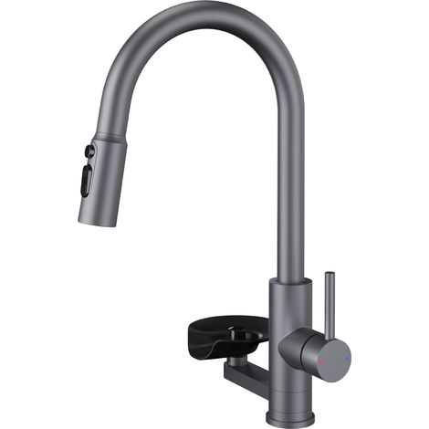 Robinet Cuisine 304 Inox Extractible Mitigeur Évier Double Température Lavage Tasse -Alovez-WCY