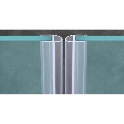 Joint de porte de douche PVC transparent 10mm – Étanchéité optimale – Résistant aux UV et à la moisissure – Installation facile sans colle - type550cm (1/2)