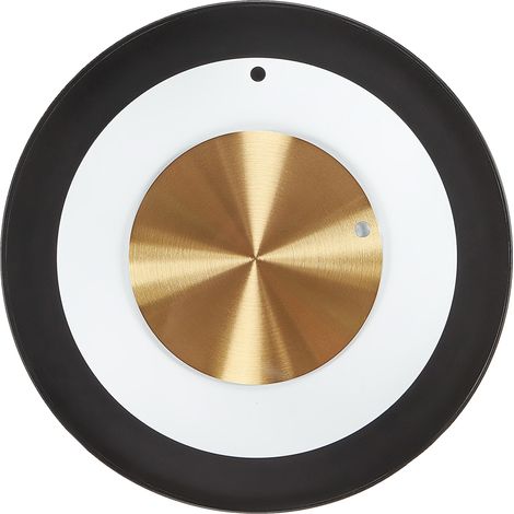 Reloj de pared decoración colgante ⌀ 30 cm diseño moderno sin números acero negro y blanco Cluses (1/5)