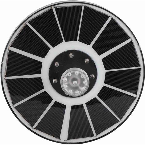 Fontaine solaire avec éclairage LED, 8 buses, 3,5 W, 900 mAh, multicolore, pompe puissante pour abreuvoir oiseaux jardin (1/5)