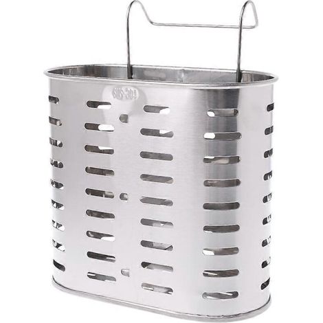 Porte-couverts en acier inoxydable avec égouttoir, rangement pour cuillères, fourchettes et baguettes. Organisateur R (1/5)