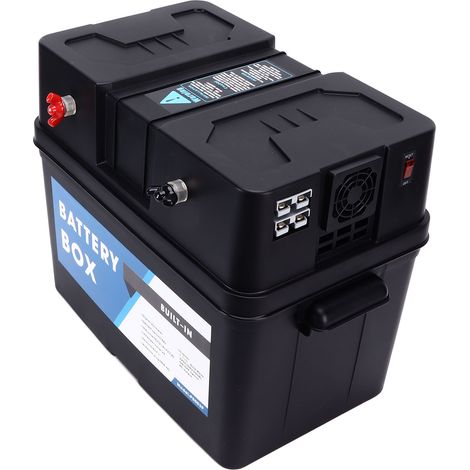 Boîte à batterie 12V vers 220V 500W, centrale électrique portable pour camping-car, caravane, voiture et moteur de pêche à la traîne, boîtier de batterie avec convertisseur (1/5)