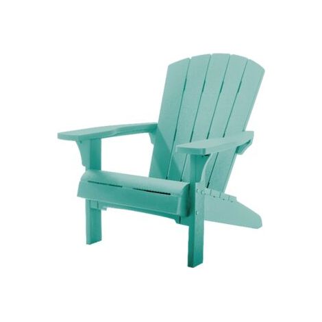 KETER - Chaise de jardin Adirondack - Bleu turquoise - Style bois (1/4)
