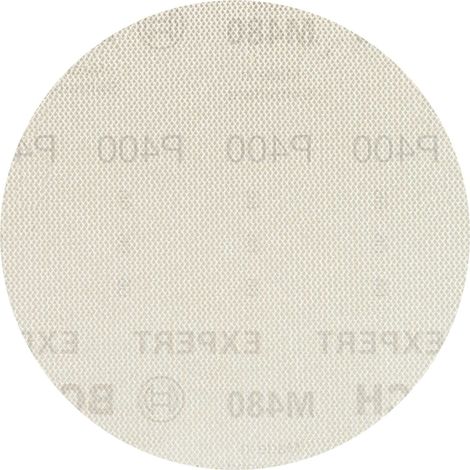 GRILLE ABRASIVE POUR PONCEUSE EXCENTRIQUE BOSCH ACCESSORIES EXPERT M480 2608900679 NON PERFORÉ GRAIN NUM 400 (Ø) 125 MM 5 PC(S)