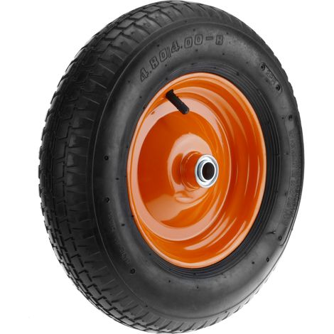 PrimeMatik - Roue de brouette pneumatique 95 Kg 16x4" 406x102 mm pour charettes chariots et plates-formes de transport (1/5)