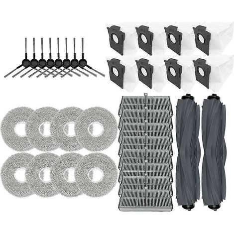 Accessoires compatibles avec L40 Ultra AE / D20 Ultra : brosse principale, brosse latérale, filtre HEPA, balai, sac à poussière, etc. (1/5)