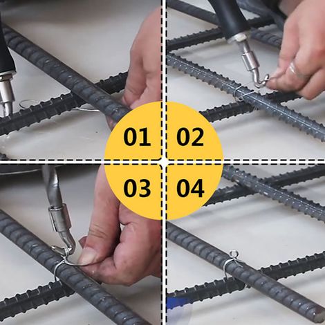 Tendeur semi-automatique de barres d'armature droites pour chantier (1/5)