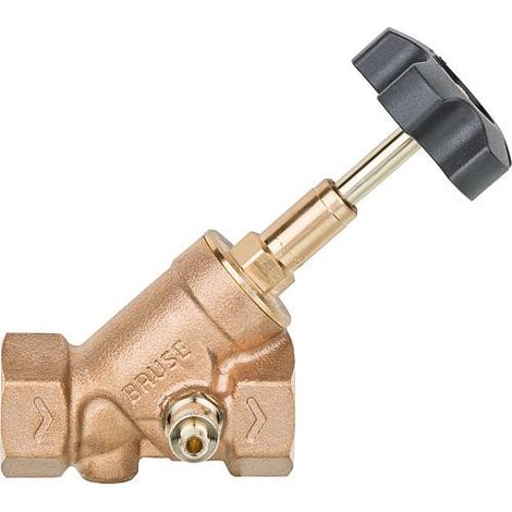 Vanne a passage bronze, DN15 (1/2") avec vidage, et broche volant BG (1/2)