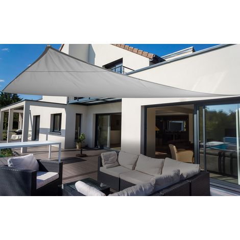 Dreiecksonnensegel 460 cm - Polyester - Farbe silbergrau (1/5)