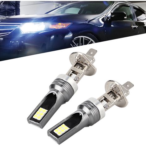 Phare LED H1 3030-12 6000K pour voiture, étanche, accessoire d'éclairage automobile (1/5)
