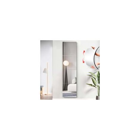 Miroir Souple en Acrylique Mural Auto-Adhésif - EINNENFFER - Miroir Pleine Longueur Incassable pour Salle de Bain ou Maison, 30,4 x 29,5 Pouces, Installation Facile et Flexible