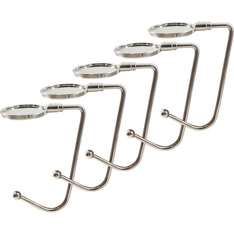Lot de 6 supports pour chaussettes de Noël, crochets de suspension antidérapants pour cheminée et manteau de cheminée (1/5)