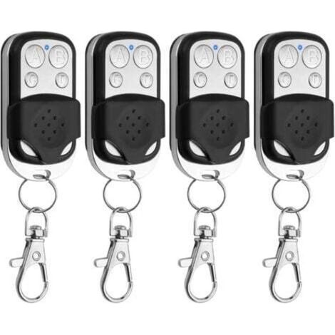 3 Pcs Telecommande Universelle Portail, 433,92 MHz Télécommande Garage sans Fil à 4 Boutons avec Couvercle Coulissant Porte Clés pour Porte Garage Électrique (1/4)
