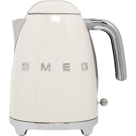 CMT – Bouilloire SMEG 1,7 L crème – 2 400 W – Arrêt automatique – Filtre anti-calcaire amovible – Base détachable 360°