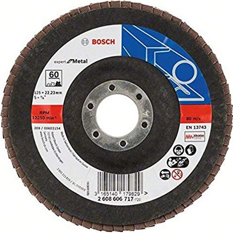 Bosch 2608606717 - Disco lamellare, diametro 125 mm, diametro foro 22,23 mm, 60 giri/min, 1 Pz (1/4)
