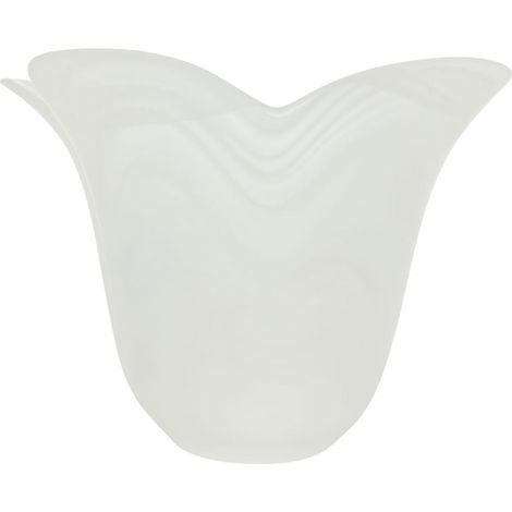 Abat-jour en verre albâtre PETALOS 10x13cm ouverture 4cm