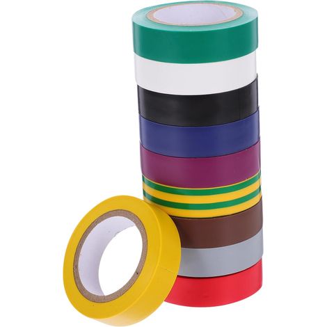 Ruban isolant électrique en PVC haute température, lot de 10 rouleaux, (1/5)