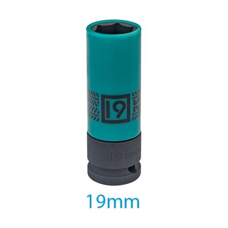 Dünnwandige lange Schlagschrauber-Nuss mit Hülse 1/2'' 19MM80 - KY494519M