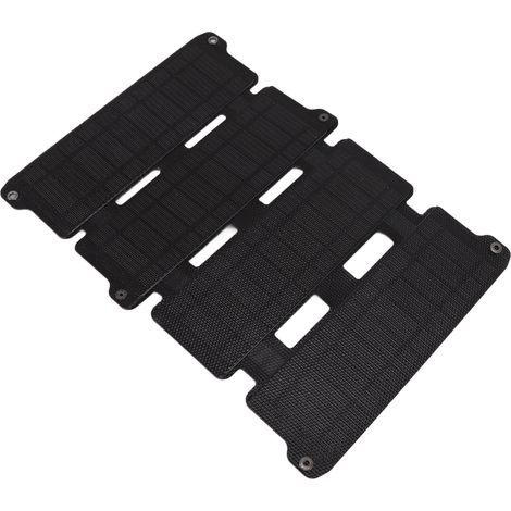 Faltbares monokristallines Silizium-Solarpanel mit 2 USB-Ausgängen, flexibles ETFE-Solarpanel, 14 W, 5 V, Schwarz (1/5)