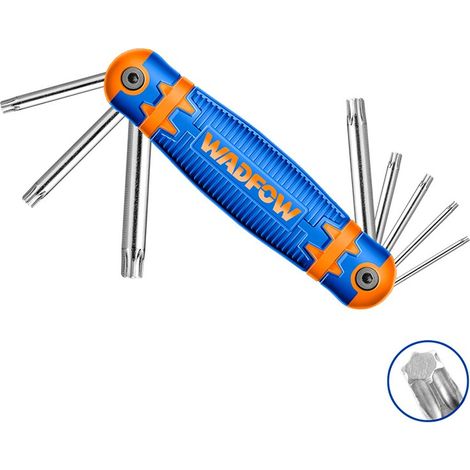 Juego de llaves hexagonales Torx tipo navaja 8 piezas acero CR-V compacto y duradero, WADFOW