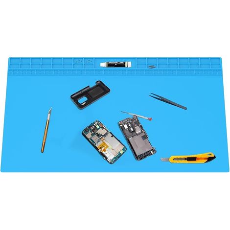 Silicone Welding Mat 70 x 40 cm Heat Resistant Antistatic Repair Mat Extra Large for Electronics, Phone, Laptop (1/5)