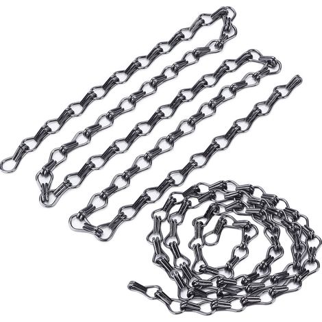 2Pcs Hanging Chain One Meter Rustproof Anticorrosion Convenient Assembly Light Fixture Chain for DIY Bird FeedersGray (1/5)