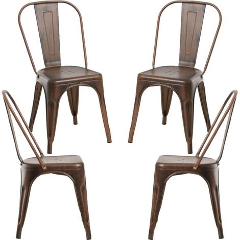 Packs Sillas Comedor - Pack 4 Sillas Torix Vintage - Oro vintage