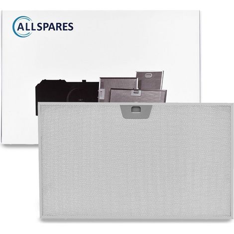 Filtro metallico AllSpares per cappe aspiranti compatibili con Electrolux / Zanussi / Faber e I.KE.A. 4055135349 (506x300x8mm)