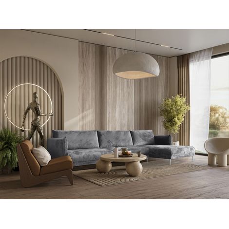 Ecksofa Designersofa MADISON XL Stoff Tender Way Grau Ottomane Rechts (1/5)