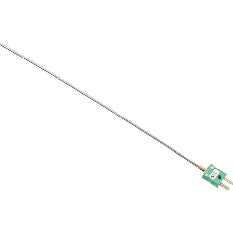 Thermocouple type K Ø 3mm, L 250mm, +1100°C max à Fiche mâle miniature ( Prix pour 1 ) (1/2)